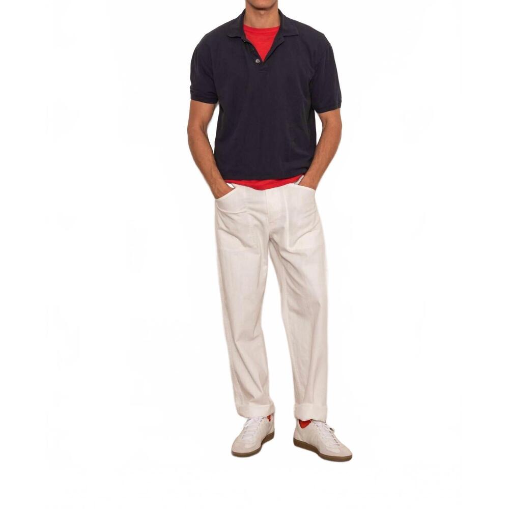 NEW ALEX MILL garment dyed polo in night fall